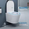 doporro WC Suspendu Blanc Cuvette Céramique Toilette Voir les images du produit 5