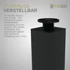 HAGO24 Tischbeine Set 4 Stück Möbelfuß Stahl Schwarz 8x8cm Produktbild-Vorschau 4