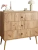 A wooden dresser with three drawers is shown against a white background. Náhľad obrázku produktu