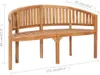 vidaXL Ławka bananowa 151 cm z litego drewna tekowego Podgląd zdjęcia produktu 8