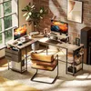 HOMCOM L-vormig bureau, 168 x 120 cm, hoekbureau met Productafbeelding-voorbeeld 2