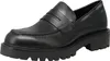 A black leather loafer with a thick sole is shown from a side angle against a white background. Anteprima dell’immagine prodotto