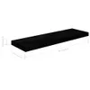 vidaXL Mensole sospese 4 pz. Nero lucido 80x23,5x3,8 cm MDF Anteprima dell’immagine prodotto 11