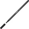 A black Stabilo Pen 68 marker with its cap removed and placed next to it, on a white background. Náhľad obrázku produktu