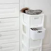 Ratanový kúpeľňový stojan s košíkmi 4 X 7L White Náhľad obrázku produktu 4