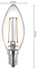Philips Čirá žárovka typu svíce s tradičním vzhledem, 25 W Náhled obrázku produktu 6