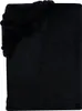 A black plush fitted sheet is folded and laid flat. Produktbild-Vorschau
