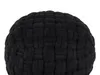 BELIANI Pouf Schwarz Samtstoff 45 x 35 cm Rund Wohnzimmer Produktbild-Vorschau 4