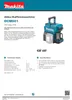 Makita DCM501Z Akku Kaffeemaschine Filterkaffee 12V max./18V ohne Akku und Ladegerät Voir les images du produit
