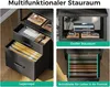 Schreibtisch L Form Stoff Schubladen Aktenschublade USB Produktbild-Vorschau 5