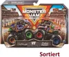 A toy monster truck 2-pack in its original packaging, displayed against a light gray and white background. Voir les images du produit