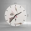 Wanduhr - Rund - Glasuhr - Boho Frau Mund - 40x40cm - Produktbild-Vorschau 3