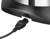 schwarzes Netzkabel, das in Rückseite des Unold Crêpesmaker Profi mit elegantem Schwarz-Silber-Desig Náhled obrázku produktu