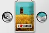 Blechschild Reise 12x18cm Ostsee Turm Natur Weide Urlaub Produktbild-Vorschau 2