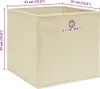 vidaXL Aufbewahrungsboxen 10 Stk. Creme 32x32x32 cm Stoff Produktbild-Vorschau 4