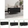 The Living Store Couchtisch Schwarz 102x44,5x50 cm Produktbild-Vorschau 1