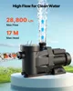 Pompe de piscine VEVOR, 1300 W, débit max. 28 800 L/H, Voir les images du produit 2