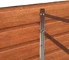 Close-up of a metal frame attached to a wooden wall. Voir les images du produit