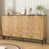Merax Mosaik Sideboard mit 2 Türen in Holzoptik, Kommode Produktbild-Vorschau 3