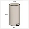 5Five Mulleimer/treteimer - beige - Metall - 30 Liter - 62 Produktbild-Vorschau 6