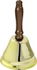 Weihnachtsmann Glocke 15 cm | Gold mit schwarzem Griff Produktbild-Vorschau 1