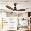 Ventilatore a soffitto da 48W con illuminazione, 60 cm di Anteprima dell’immagine prodotto 9