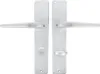 A pair of white door handles on a white background. Produktbild-Vorschau