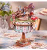 Puzzle 3D, Scatolina musicale Alice's Tea Party, legno, Anteprima dell’immagine prodotto 3