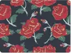 MuchoWow® Mauspad Mousepad Rosen - Blume - Muster - Rot Produktbild-Vorschau 1