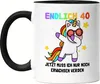 Endlich 40 Tasse Schwarz Geburtstag Einhorn Lustig Spruch Produktbild-Vorschau 1