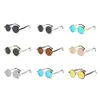 Männer Frauen Retro Vintage Brille Steampunk Runde Metall Produktbild-Vorschau 3