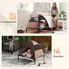 PawHut Hundeliege Outdoor mit Dach, Erhöhtes Hundebett für Produktbild-Vorschau 7