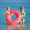 Schwimmring 90cm – Donut Schwimmreifen rosa groß für Pool & Produktbild-Vorschau 3