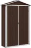 vidaXL Prístrešok na náradie hnedý 116x45x175 cm Náhľad obrázku produktu 1