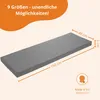 Polštář na lavici 150 x 40 cm, světle šedý, protiskluzová Náhled obrázku produktu 2