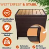 CASARIA® Beistelltisch Wetterfest Klein Holz Polyrattan Produktbild-Vorschau 2