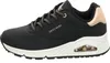 A side view of a black Skechers Uno sneaker with rose gold accents. Náhled obrázku produktu