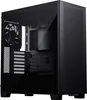 A black computer case with a glass side panel. Produktbild-Vorschau