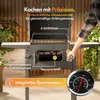 VonHaus Compacte Houtskoolgrill, 2-in-1  BBQ-smoker met Productafbeelding-voorbeeld 4