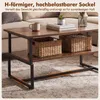 COSTWAY 2-laags salontafel, woonkamertafel met metalen Productafbeelding-voorbeeld 6