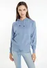 Mutha Damen Strick-Hoodie - jeansblau, L Produktbild-Vorschau 3