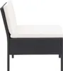 vidaXL 3-tlg. Garten-Lounge-Set mit Auflagen Poly Rattan Produktbild-Vorschau 4