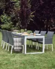 BELIANI Gartenstuhl 8er Set Grau und Weiß Aluminium mit Produktbild-Vorschau 2
