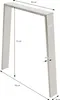 A single metal table leg frame with dimensions indicated. Náhled obrázku produktu