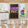 Buffet multifonctionnel de 100x40x180 cm, avec éclairage Voir les images du produit 2