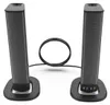 Two black tower speakers with a connecting cable are shown against a white background. Produktbild-Vorschau