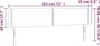 vidaXL LED Kopfteil Dunkelgrau 183x16x78/88 cm Samt Produktbild-Vorschau 6