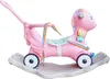 Aga4Kids Plastový hojdací koník 2v1 DS3803 Ružový Náhľad obrázku produktu 4