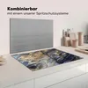 KitchenYeah© Herdabdeckplatte Marmor - Gold - Aquarell - Produktbild-Vorschau 3