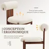 Lot de 2 chaises de salle à manger, dossier cylindrique Voir les images du produit 5